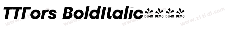 TTFors BoldItalic字体转换